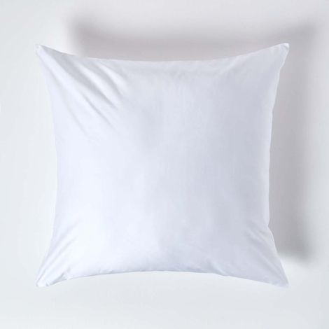 HOMESCAPES Taie d'oreiller Blanc 100% coton Egyptien 1000 fils 80 x 80 cm (1/4)