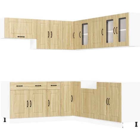 Maison Exclusive - Mueble cocina Kalmar roble sonoma 11 pzas made (1/5)