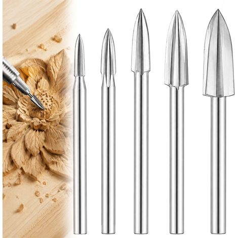 5 Pièces Jeu de Mèches de Sculpture sur Bois pour Gravure Tresse (1/5)