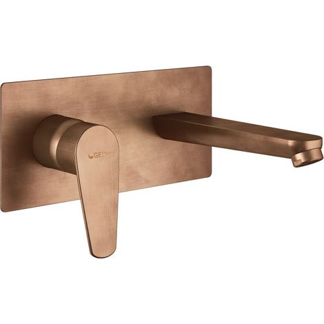 Miscelatore lavabo da incasso oro rosa Como di Gedy (1/2)