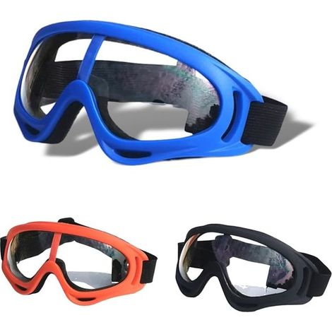 3 PCS Lunette Protection Travail Lunette Anti Buée Surlunettes Protection Anti Poussière Lunettes Sécurité Inrayables avec ajustement universel pour Sport Tir Pêche Chimie Laboratoire (1/5)