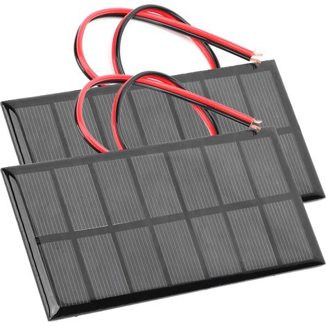 2 Stück DC 3,5 V 250 mA Mini-Epoxid-Solarzellen zum Selberbauen, Polysilizium-Solarzellenladegerät mit 30 cm Kabel (1/5)