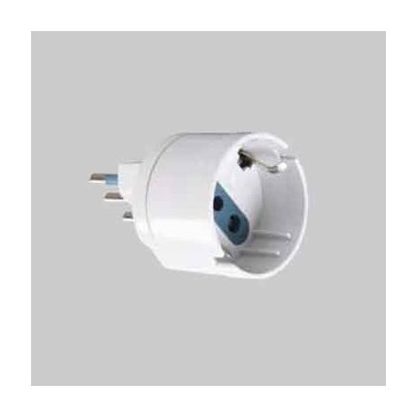 Adattatore semplice schuko/bivalente 10a ideal star spina 10a 2p+t - presa 10a 2p+t IDEAL STAR