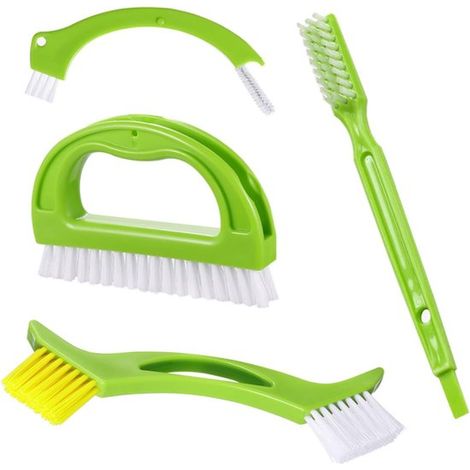 Brosse de nettoyage de joints 4 en 1 - Pour douches, sols, salle de bain et cuisine - Nettoyage en profondeur (1/5)