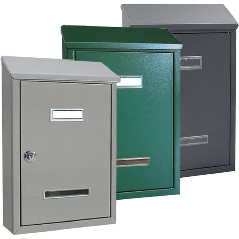 CASSETTA POSTALE 'PEONIA' cm 24,5x7,5x H.36 - grigio argento
