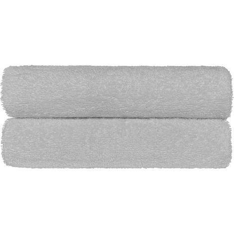 Set Asciugamani Bagno 100% Cotone Super Assorbenti Telo Doccia Spugna Professionali Salvietta Lavetta Viso Asciugamano Salviette Teli Asciugamano Ospite Qualità Hotel Lavette 2 Teli doccia - GrigioChi (1/4)