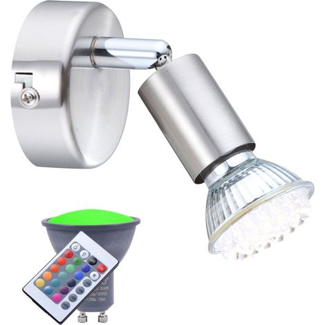 Wand Leuchte Fernbedienung Beleuchtung beweglich im Set inklusive RGB LED Leuchtmittel