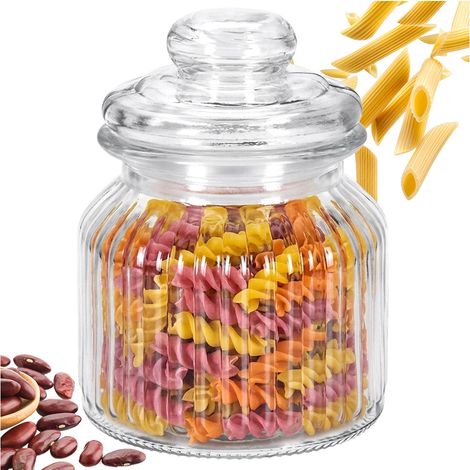 Tarro de cristal de cocina con cierre hermético para alimentos y productos a granel 0,65 (1/5)