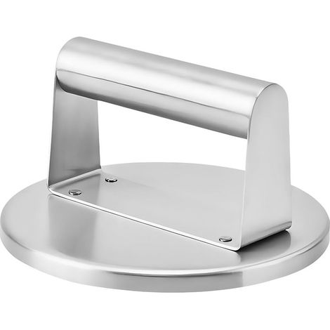 Presse Burger en Acier Inoxydable, Presse Steak Haché Smash Burger Rond de 15.5 cm (6 Pouces), Presse Hamburger Professionnelle pour Grill, Accessoire Facile à Nettoyer (1/5)
