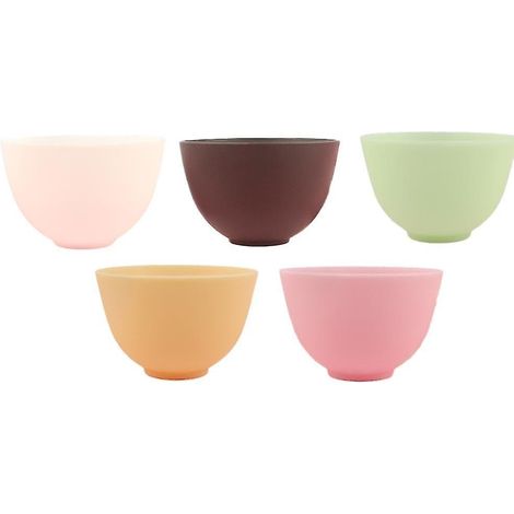 Bol mélangeur en silicone pour masques faciaux, masques à l'argile et autres produits de soin du visage, format moyen, multi-usages (1/5)