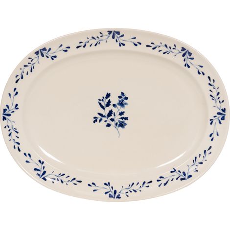 Table Passion - Plat ovale Appoline bleu 42x30 cm