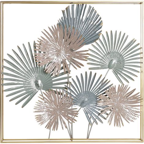 Decoracion Pared Metal 90X7X90 Hojas Multicolor (1/3)