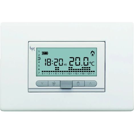 Came – Chronothermostat numérique à encastrer TH/350 – Alimentation 3 piles AAA – Programmation 3 niveaux – 69409100 (1/3)