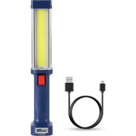 Lampe de Travail LED RechargeableLumens Lampe Mecanicien COB Lampe de Poche Ultra Puissante, Lampe Inspection pour Auto Garage Atelier Bricolage Camping avec USB(pile non incluse) (1/5)