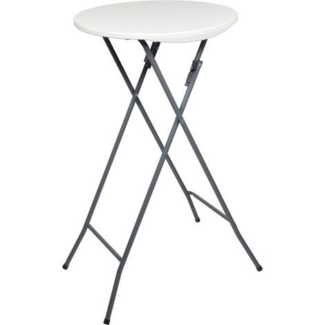 Mange debout Pliant - Hauteur 110cm - Table haute pliable Diamètre 60cm - structure acier laquée (1/5)