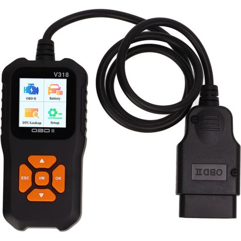 Jeffergarden V318 OBD2 Scanner 1.8in écran couleur 10 langues lecteur de code d'erreur outil de diagnostic de voiture-DOU
