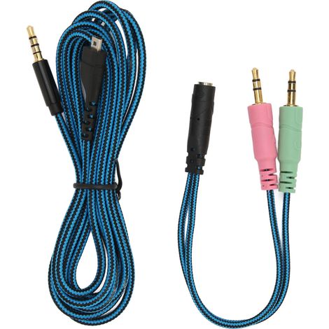 Câble de remplacement pour casque Steelseries Arctis 3/5/7/Pro, câble audio sans perte avec adaptateur Y, 2 mètres (1/5)
