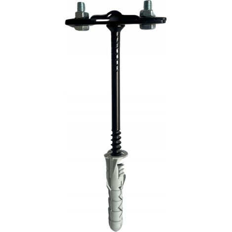 Supporto parafulmine per nastro e filo fi12 L - 160 nero (1/2)