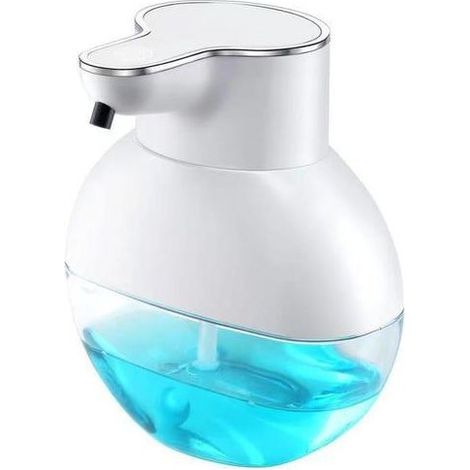 (Blanc) Distributeur de savon automatique, 2 niveaux réglables, distributeur de savon en mousse automatique rechargeable par USB de 400 ML (1/3)