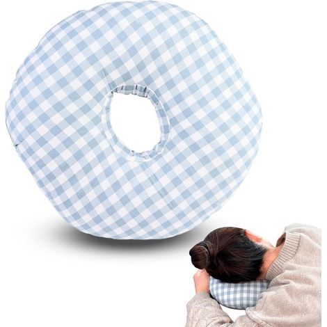 Coussin de piercing avec trou : coussin donut pour dormeur sur le côté oreiller piercing oreille, oreiller en relief pour douleurs d'oreille, piercing dormant sur le côté, coussin donut contre (1/5)
