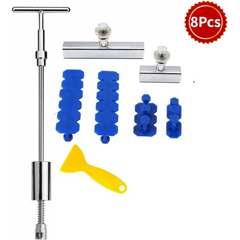 PWS-Outils de débosselage de voiture, kit flacon, marteau coulissant, outil de marteau à barrage, ventouse de corps, onglets adhésifs de colle bleue (1/5)