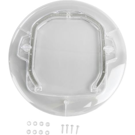 Porte pour animaux de compagnie, fermeture automatique transparente, fenêtre, sans barrière, intérieur pour chat, solide et creux (1/5)