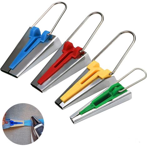 4pcs Bias Tape Maker Set, Durable Hard Plastic and Stainless Steel, Sewing Binding Quilting Tools, Perfect for DIY Patchwork Arts and Crafts (1/5)