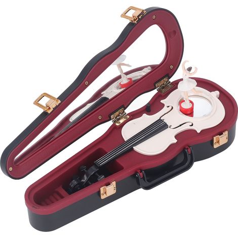 Coffret Musical Violon Élégant Classique avec Ballerine Tournante, Décor de Bureau Noir, Jouet Art (1/5)