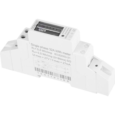 Compteur d'énergie électrique monophasé Din Rail 1P DDM18S 220V/230V (1/5)