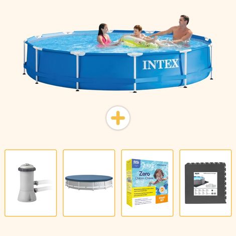 Intex Piscine Tubulaire Ronde - 366x76 cm - 5-pièces S259 (1/5)