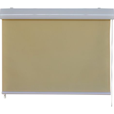 Vertikalmarkise Kassettenrollo Außenrollo Sonnenschutz 1.4x2.3m beige Sichtschutz Rollo (1/2)