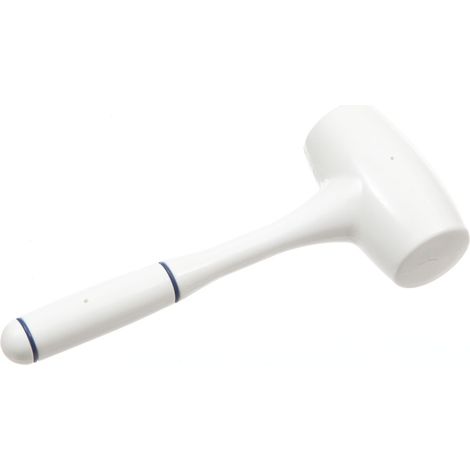 Gummihammer, Hammer aus Vollgummi, weiß, Kopfdurchmesser 60 mm, 1000 g, Stiel aus Gummi, Typ 4306