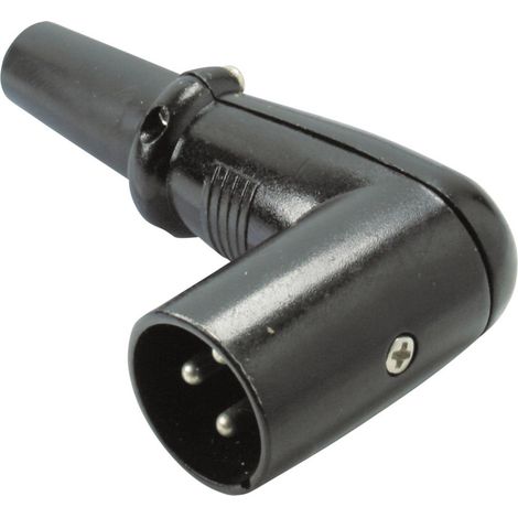 Kash 55006 XLR-Steckverbinder Stecker, gewinkelt Polzahl: 3 Schwarz 1 St.