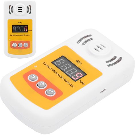 Détecteur de monoxyde de carbone 0-1000 ppm, testeur portable de CO, analyseur de fuites de gaz, compteur numérique (1/5)