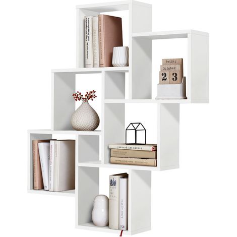 Étagère Murale Design "Riolo" 94cm Blanc (1/4)