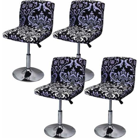LaBlanc - Funda de 4 piezas para taburete de bar con respaldo elástico para silla de comedor giratoria