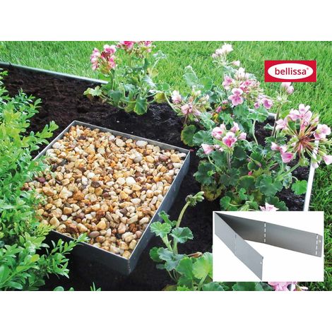 Bellissa Rasenkante Square verzinkt 30x30cm H20cm Beetumrandung Beeteinfassung (1/5)