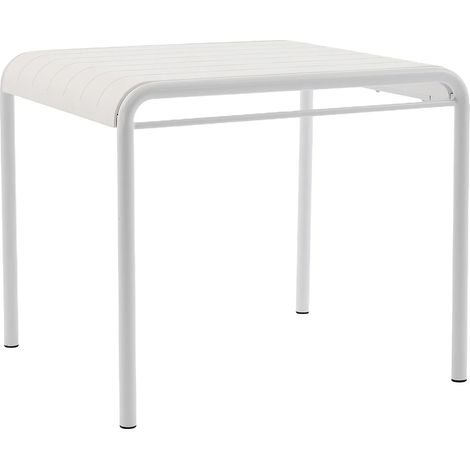 Tavolo da giardino L.90 cm in polipropilene Bianco - MOAH di MYLIA (1/5)