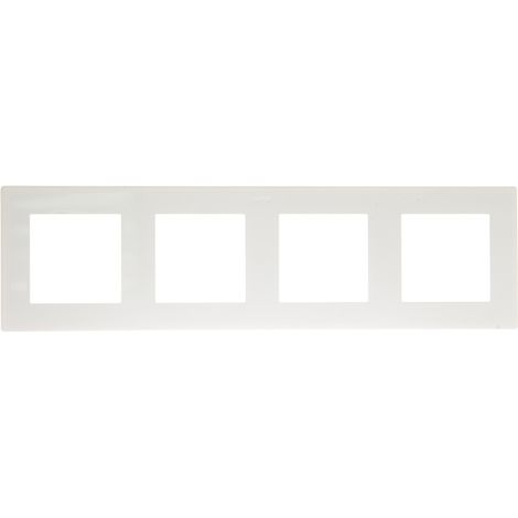 Plaque 4 postes blanche S rie 24 Harmonie SIMON