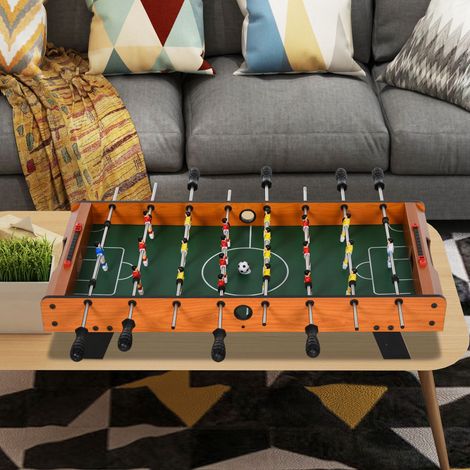 Mini baby-foot, en MDF, pour 22 joueurs, 2 balles, 2 tableaux de score, 84,5 cm (L) x 40 cm (l) x 61,2 cm (H) (1/5)