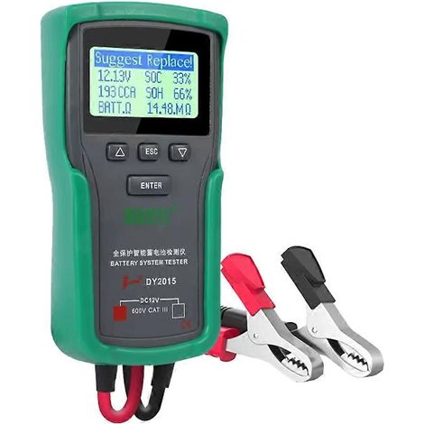 DUOYI 12V Kfz-Batterietester, digitales automatisches Ladegerät für Wechselstrombatterien, Kfz-Starterbatterie-Analysator für Blei-Säure-Batterien DY2015 (1/5)