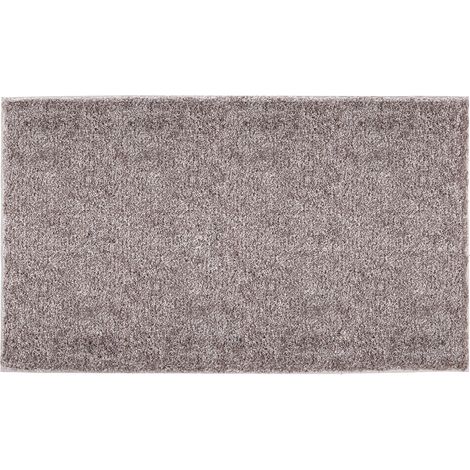 Q-BATH PREMIUM DECOR 1641 flauschiger brauner Badezimmerteppich 120 x 70 cm Mikrofaser