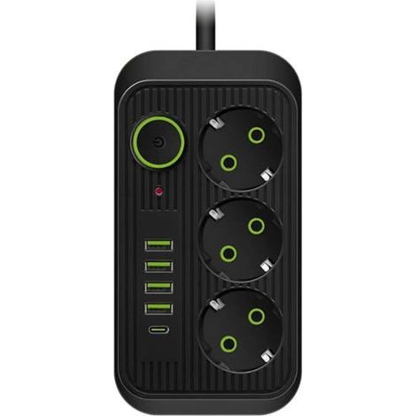 Compliant with European standards - Multifunctional USB port - 2500W desktop socket - Three-prong plug - 200cm cable (1/5)