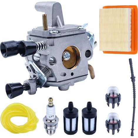Carburateur pour taille-haie Stihl FS120 FS200 FS250 FS300 FS350 FS020 FS202 avec filtre à air, ligne de carburant, tuyau de carburant, filtre à carburant, amorceur, bougie Pièces de rechange pour 413 (1/5)