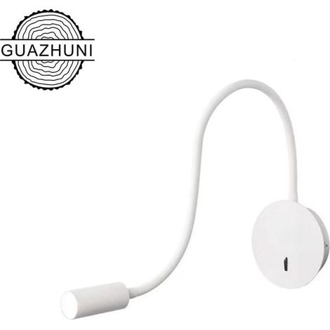 Applique murale Liseuse Applique Murale 3W LED 3000K Lampe de Lecture Col de Cygne Lampe, （Blanc） (1/5)