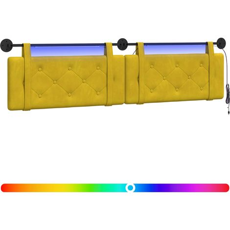 Maison Exclusive - Testiera sospesa Con luce LED Giallo Velluto
