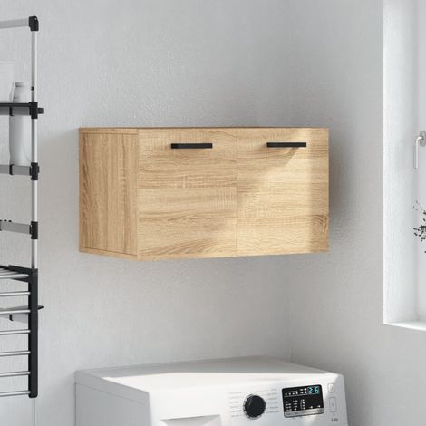 Armoire murale Armoire murale de salle de bain Meuble de rangement Chêne sonoma 60x36,5x35 cm Bois d'ingénierie 53959 (1/5)