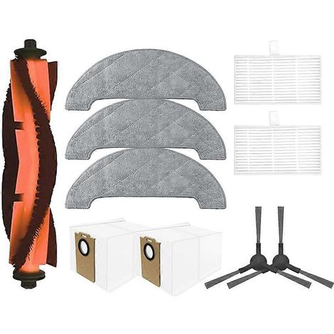 10-teiliges Set für den Dreame MOVA E20 Pro Plus Staubsauger / Find E20 Pro Plus: Bürste, Staubbeutel, Filter und Reinigungstuch.