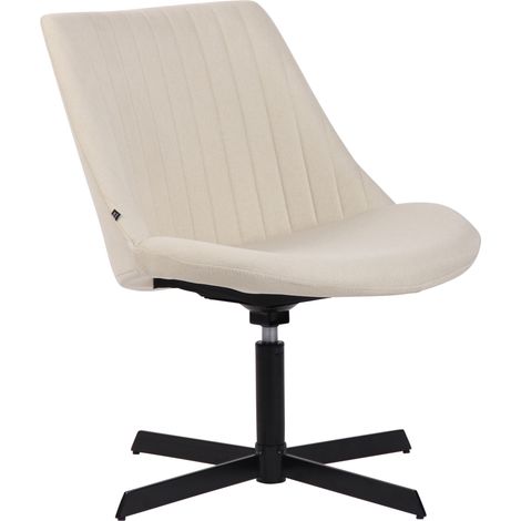 Chaise lounge Granby en Tissu avec Pied en métal Crème (1/5)