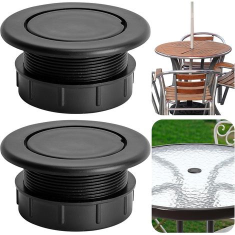 1 ensemble de bouchons et capuchons pour trou de parasol de 5 cm, insertion de couvercle de trou de table de patio plus épais (1/5)